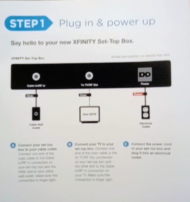 Xfinity Set Top Box Unused