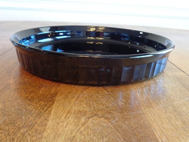 CORNING WARE CLASSIC BLACK 10” QUICHE BOWL