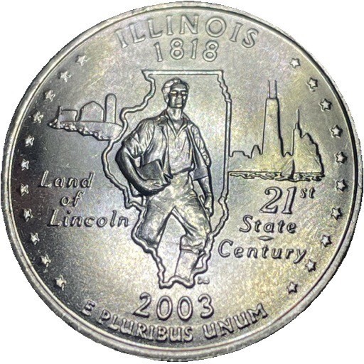 2003 Illinois State Quarter from US Mint P