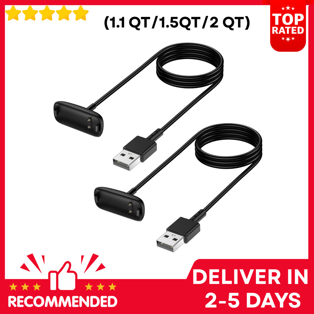 Charger Cable Replacement for Fitbit Inspire 3 (2 Pack/3.3Ft)