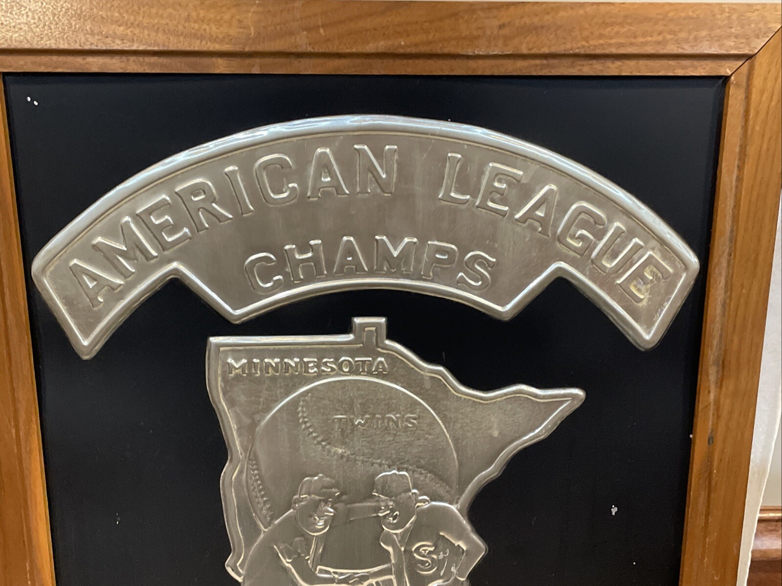 ULTRA RARE Minnesota Twins 1965 AL Champions SILVER Acrometal Plaque WOW-AWESOME