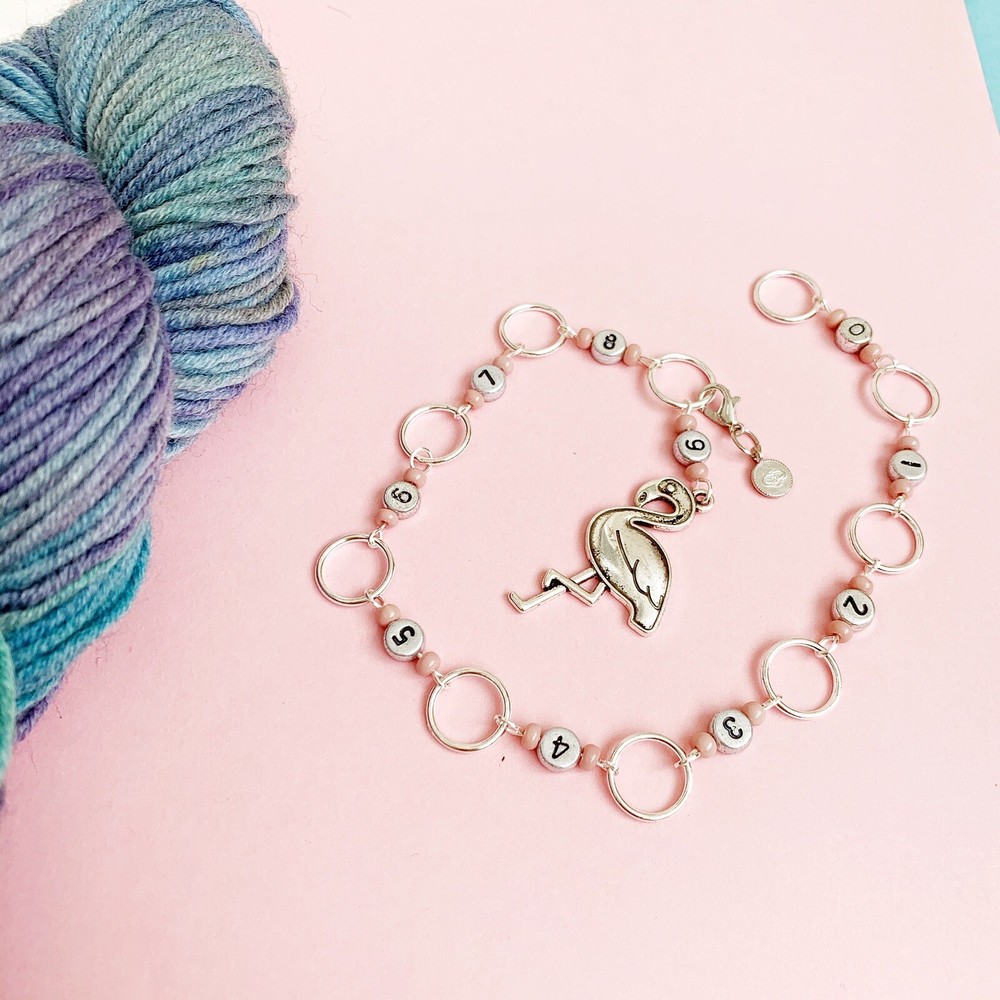 Flamingo chain row counter for knitting