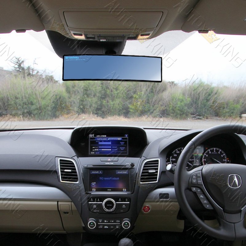 UNIVERSAL CONVEX 300MM WIDE BROADWAY BLUE TINT INTERIOR CLIP ON REAR VIEW MIRROR