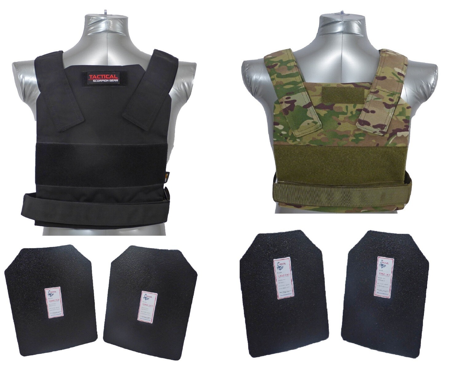 Tactical Scorpion Level III+ / AR500 Body Armor Plates Bobcat Concealment Vest