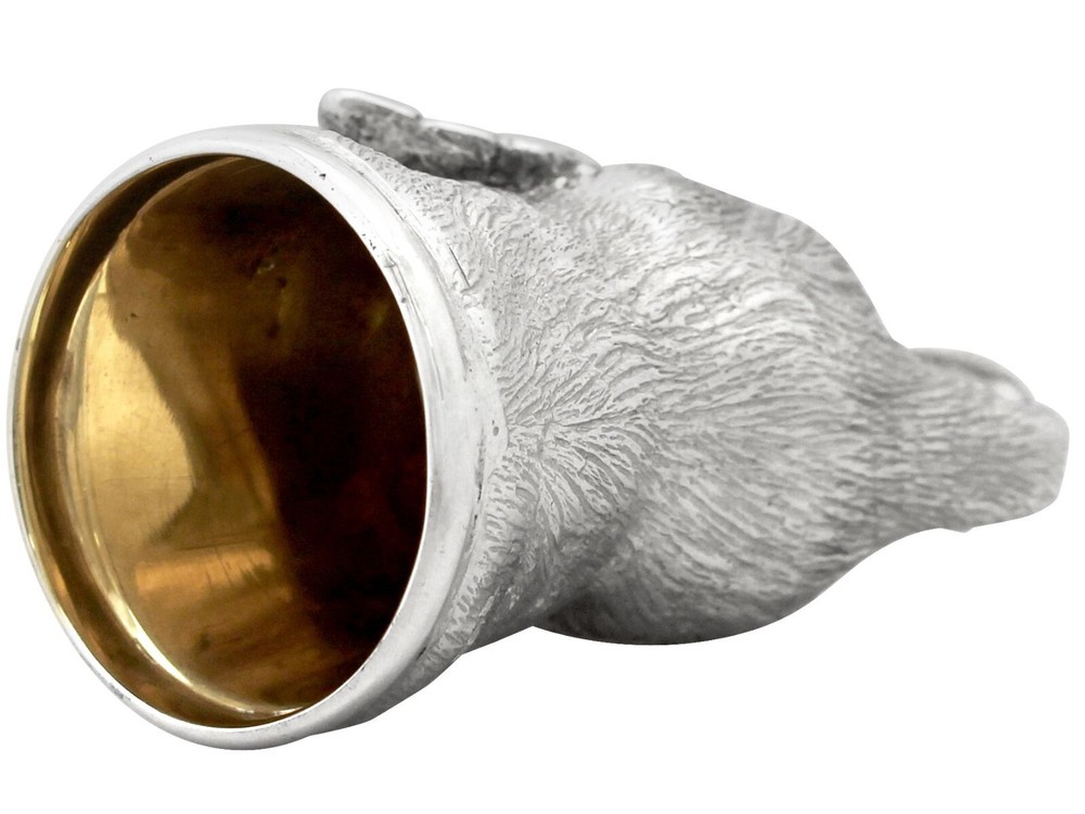 Sterling Silver Fox Head Stirrup Cup - Contemporary 2012