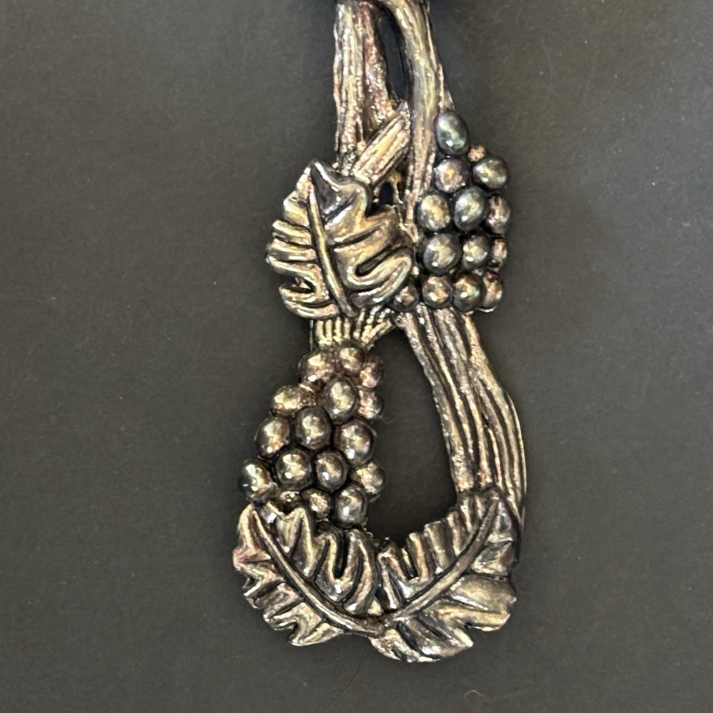 Godinger Silver Art Co Grape Vine Hostess Serving Set 4pc Sticker Patina VTG