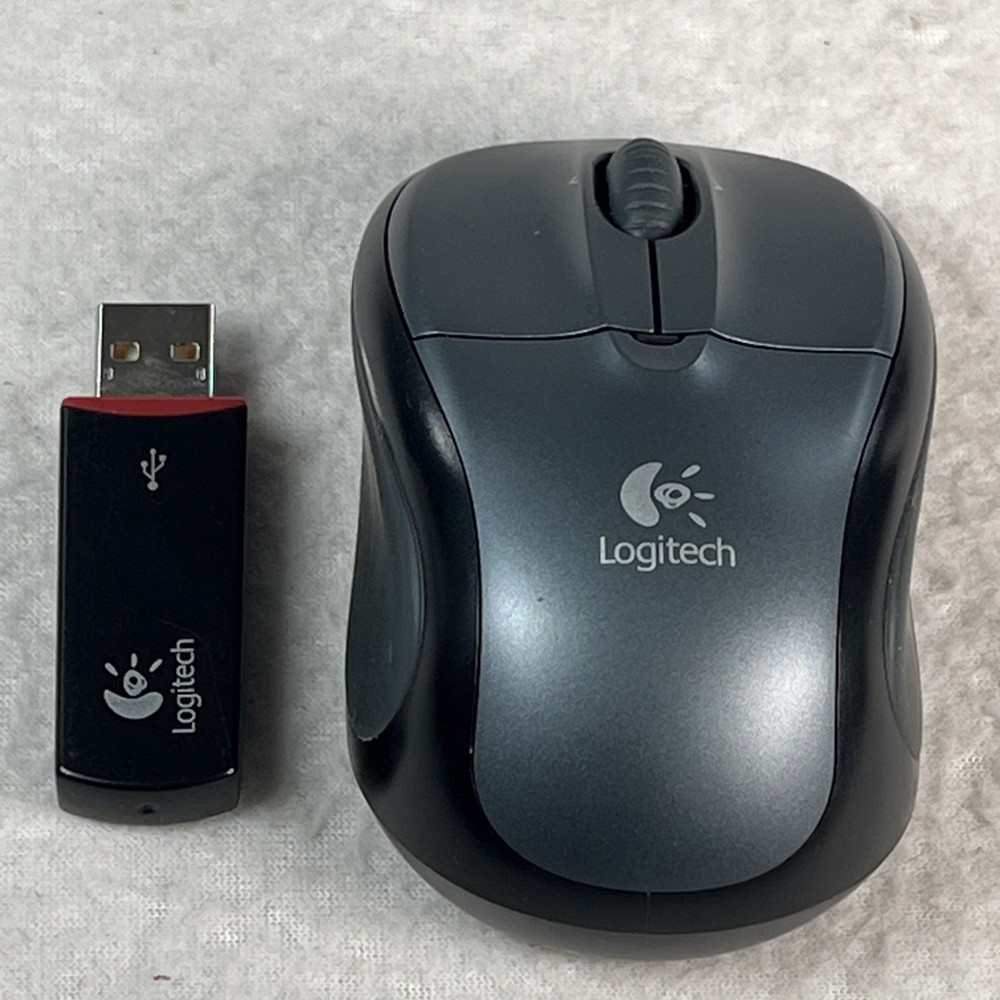 Logitech Wireless Travel Mouse M-RBS136 Black/Grey Complete with Receiver EUC
