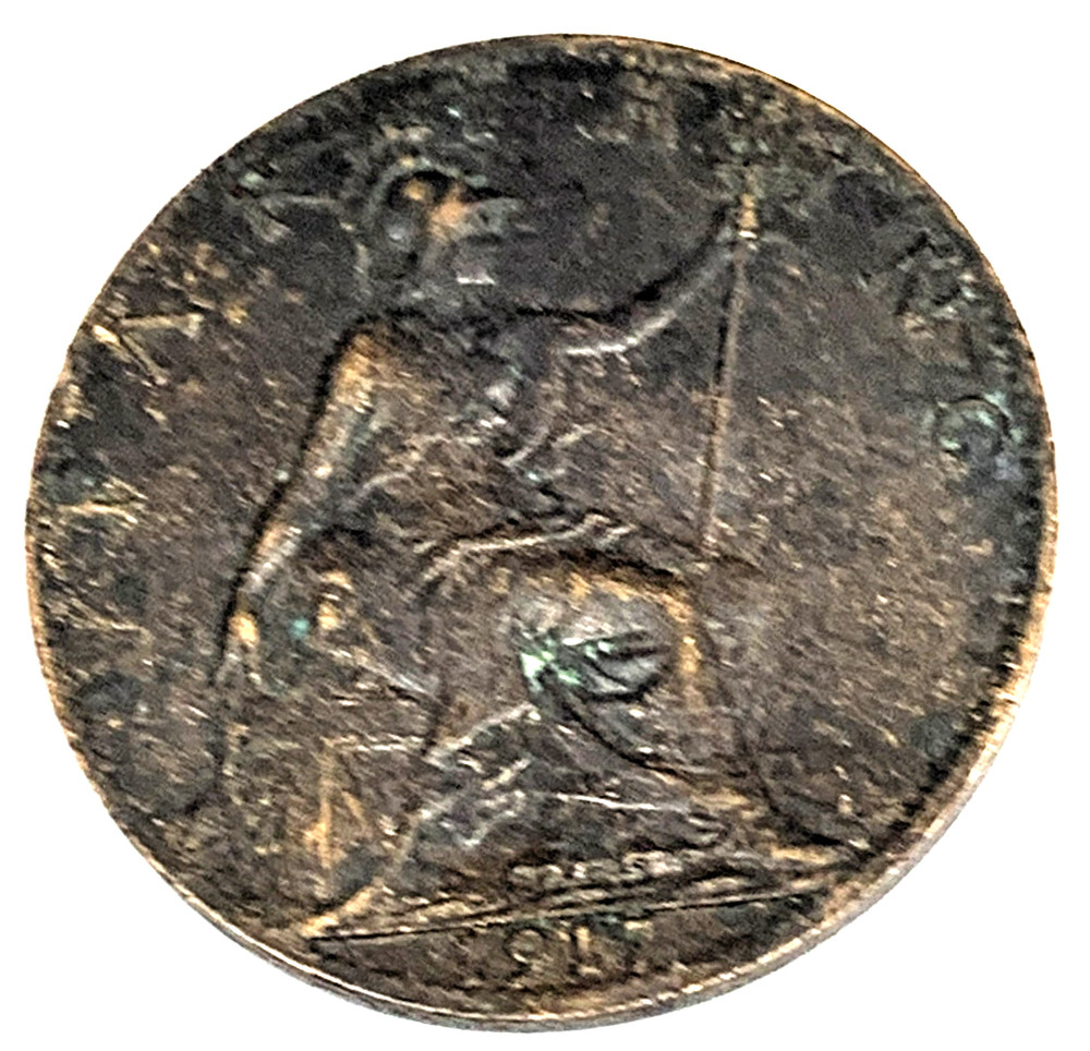 # C8781    GREAT BRITAIN     COIN,     FARTHING   1917