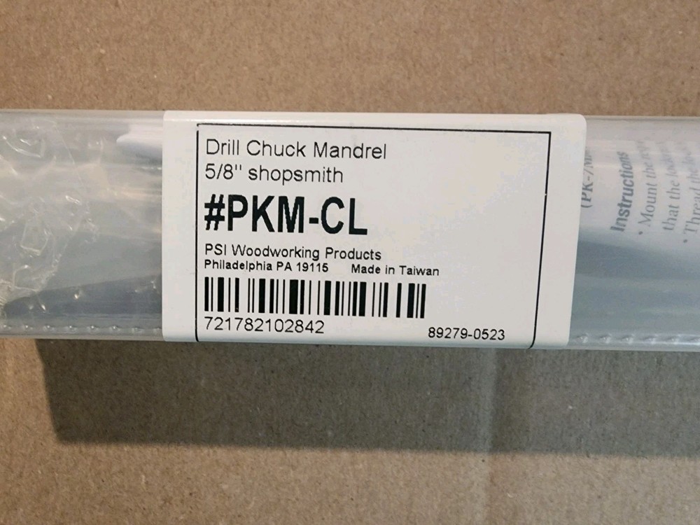 Drill Chuck Mandrel 5/8" shopsmith