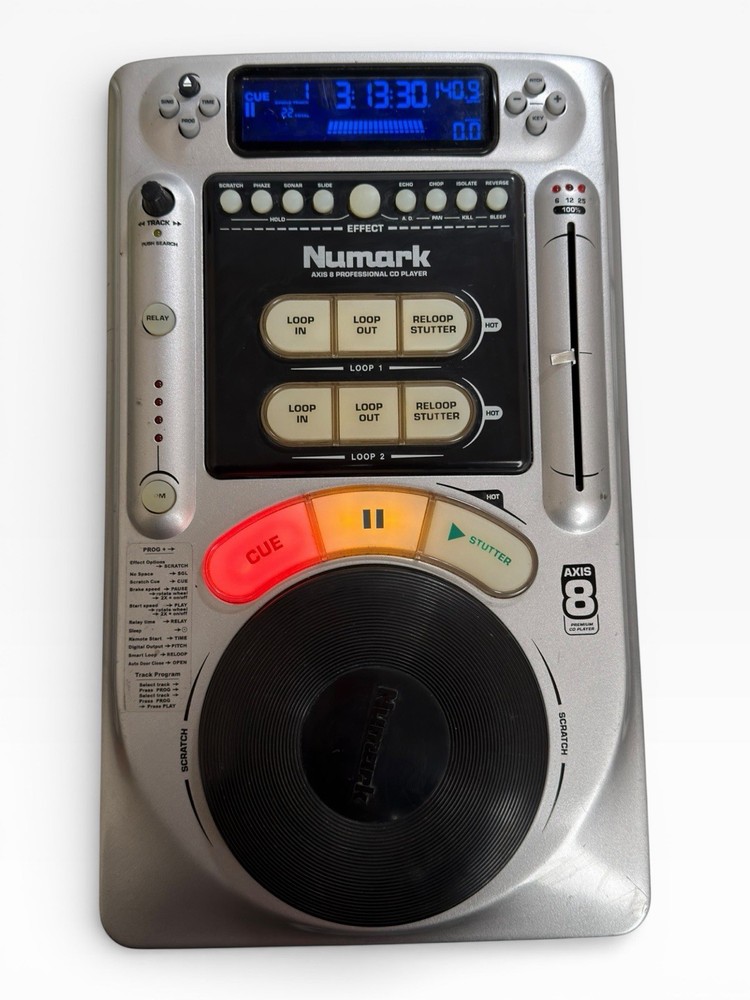 NUMARK AXIS 8 Professional Tabletop Premium CD Player Read