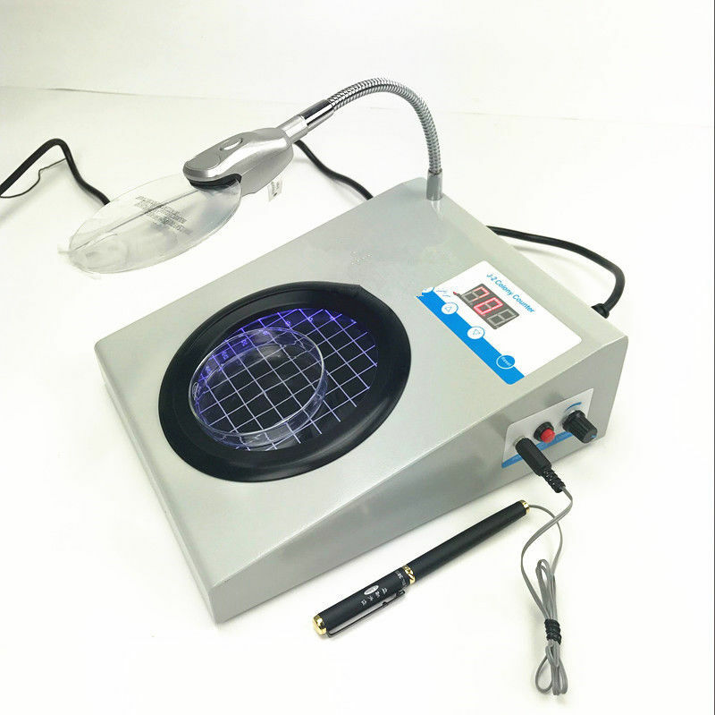 110V Microbial Bacterial Colony Counter Bacterial Quantity Counting Tester