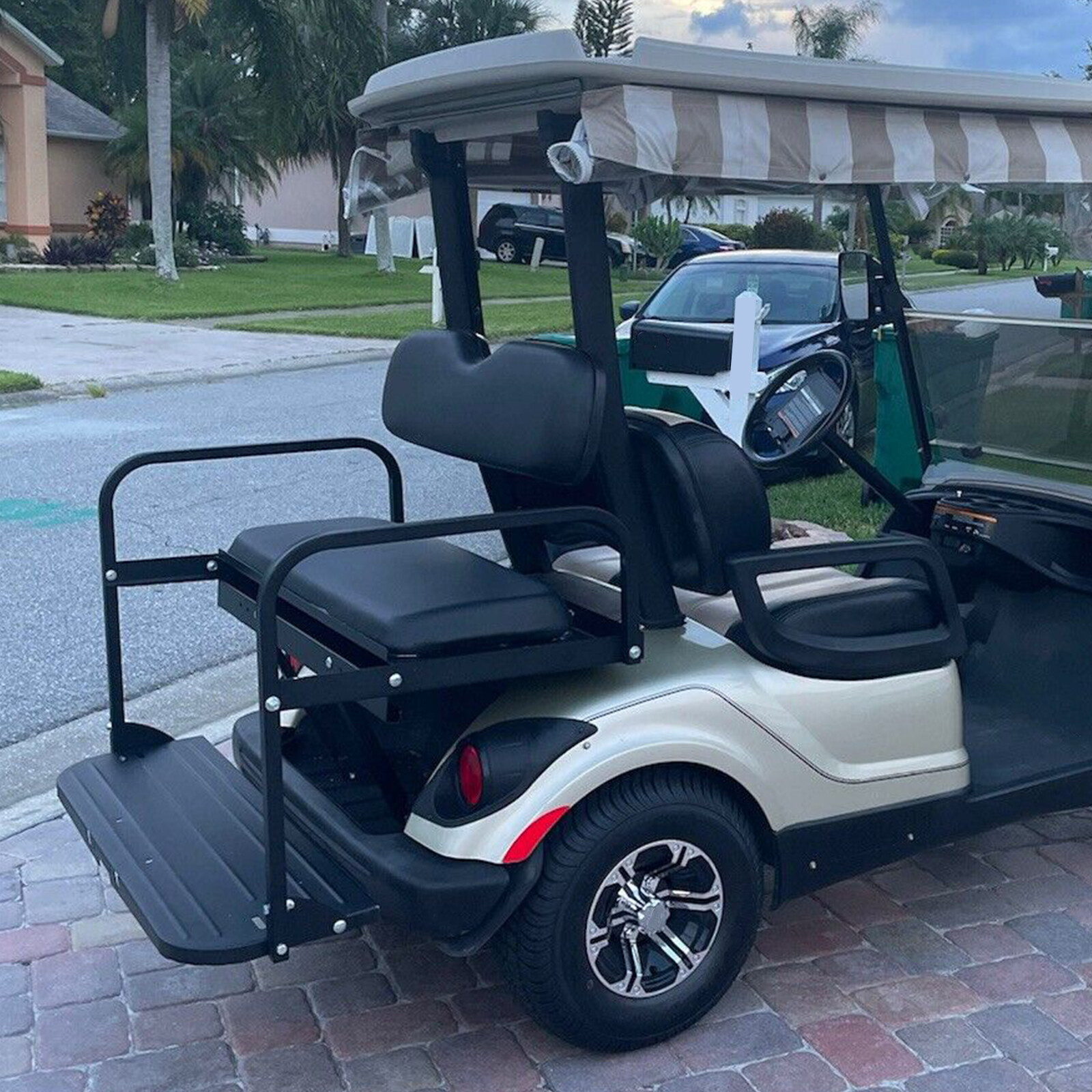 Golf Cart Flip Folding Rear Back Seat Kit For Yamaha Drive G29 2007-2016