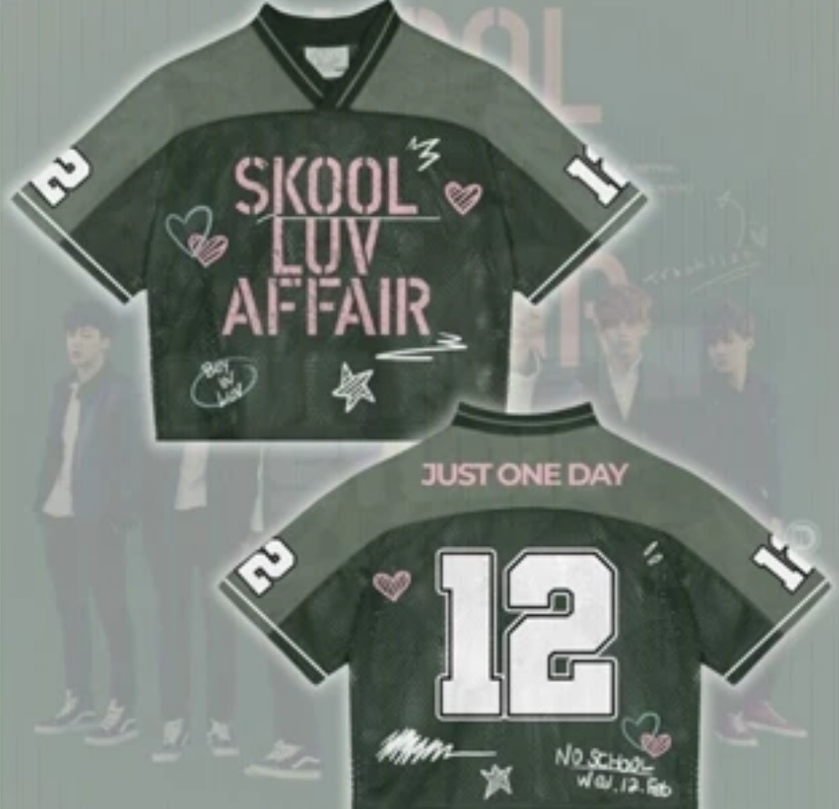 BTS SKOOL LUV AFFAIR JERSEY FOR ARMY ARIRANG CONCERT TSHIRT BOY IN LUV ERA D05