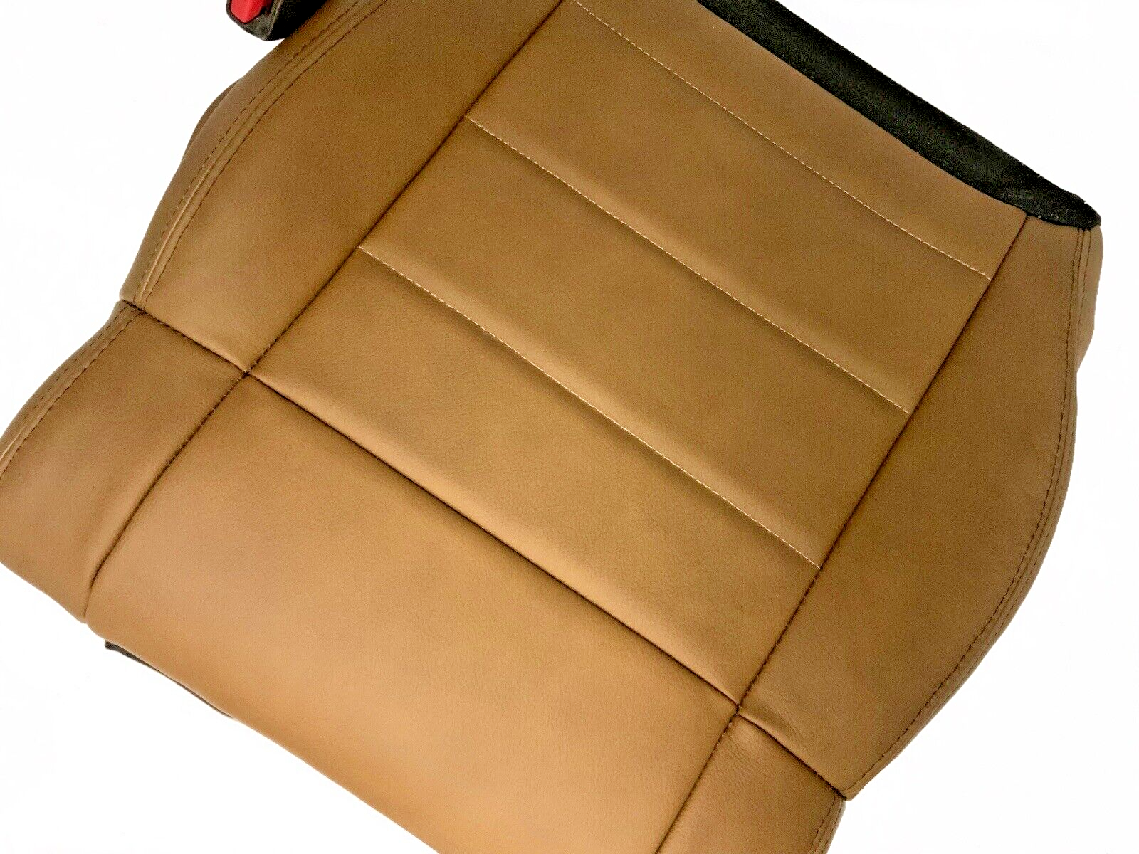 2007 to 11 fits Jeep Wrangler Rubicon Driver Bottom Leather Cover Dk Saddle Tan