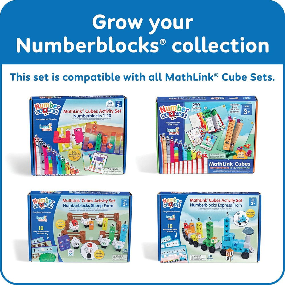 Numberblocks Sheep Farm Mathlink Cubes Activity Set, Preschool Learning Activiti