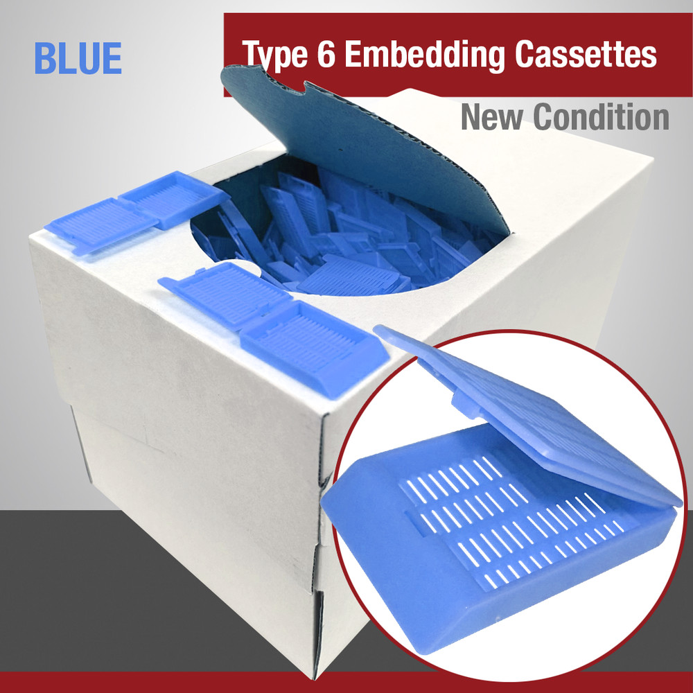 Embedding Cassettes, Type-6, Blue, One-Piece, 1,000 Per Case Pack