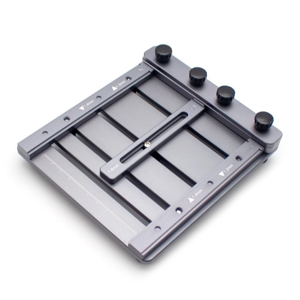 CNC Mini Solder Paste Stencil Printer - Dual-Sided PCB Fixture w/ Scales & Tool