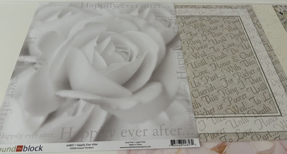 12" x 12" Scrapbook Various WEDDING, 8 Single-Sided Sheets