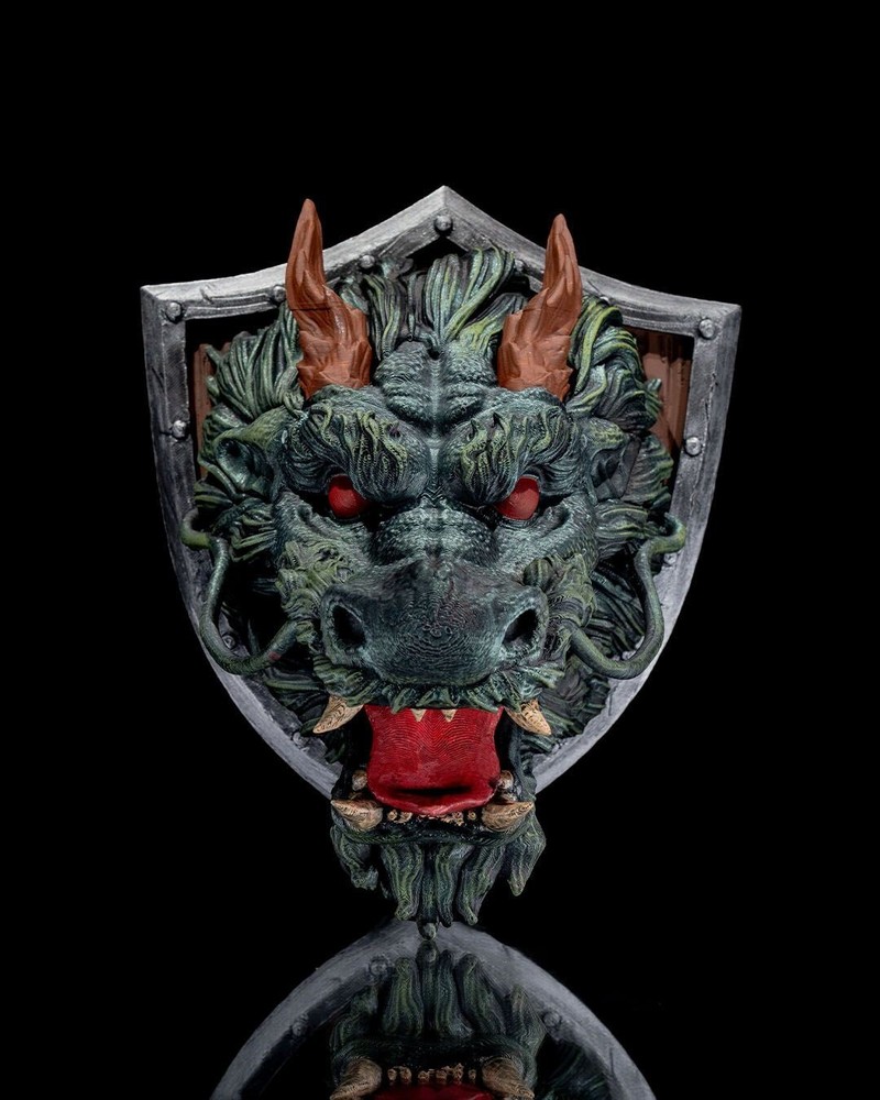 Eastern Dragon Trophy Wallmount - 3D Printed