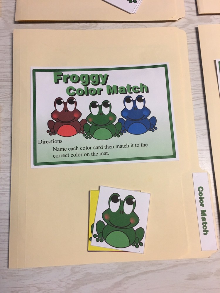 10 File Folder Set - Teaching READING MATH -Froggy Kit