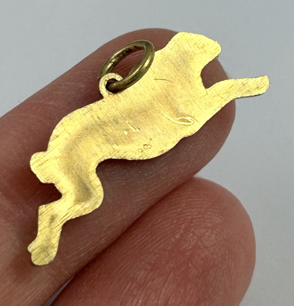 Vintage Rabbit Charm Lot Running Rabbit Necklace Pendant Brass Jewelry- As Is