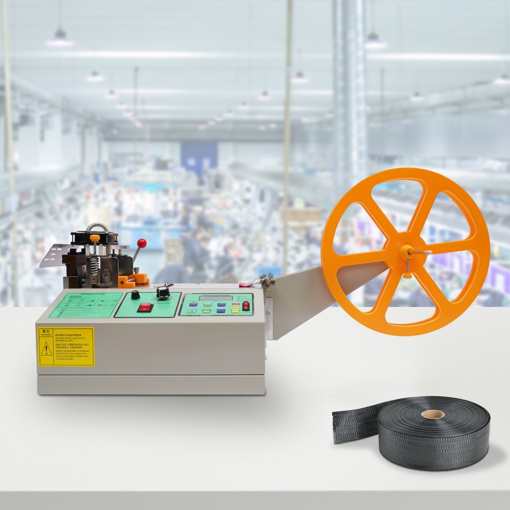 Webbing Cutting Machine Automatic Hot Cold Strip Cutter Webbing Textile Ribbon