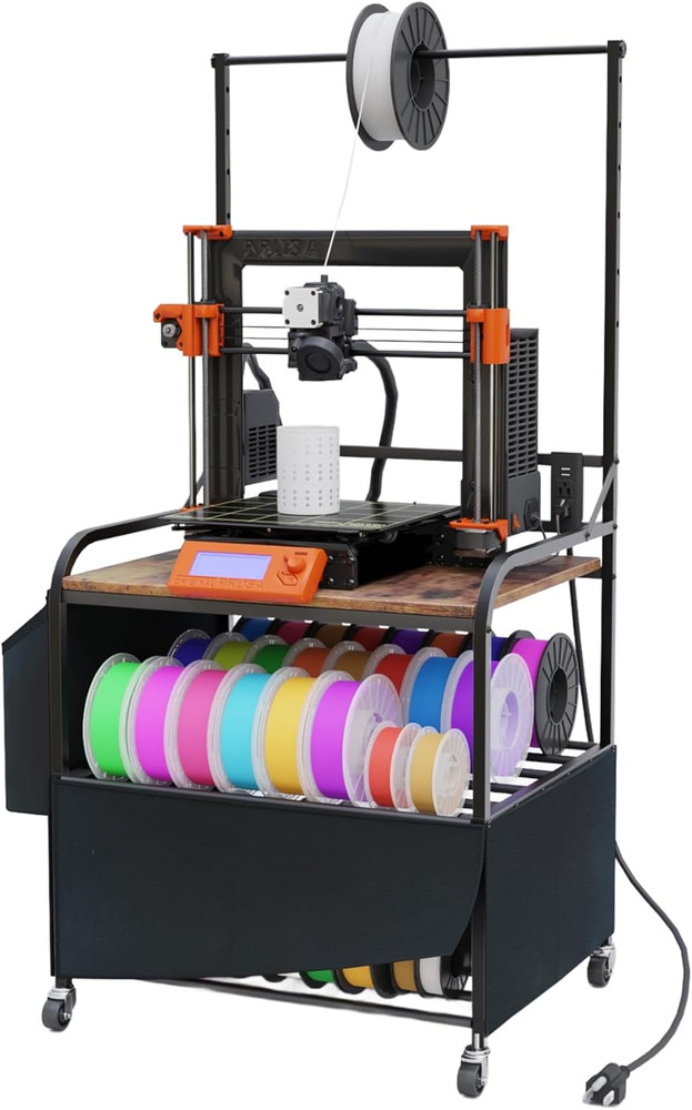 3D Printer Stand with Filaments Storage, 3D Printer Table with Storage, Heavy Du