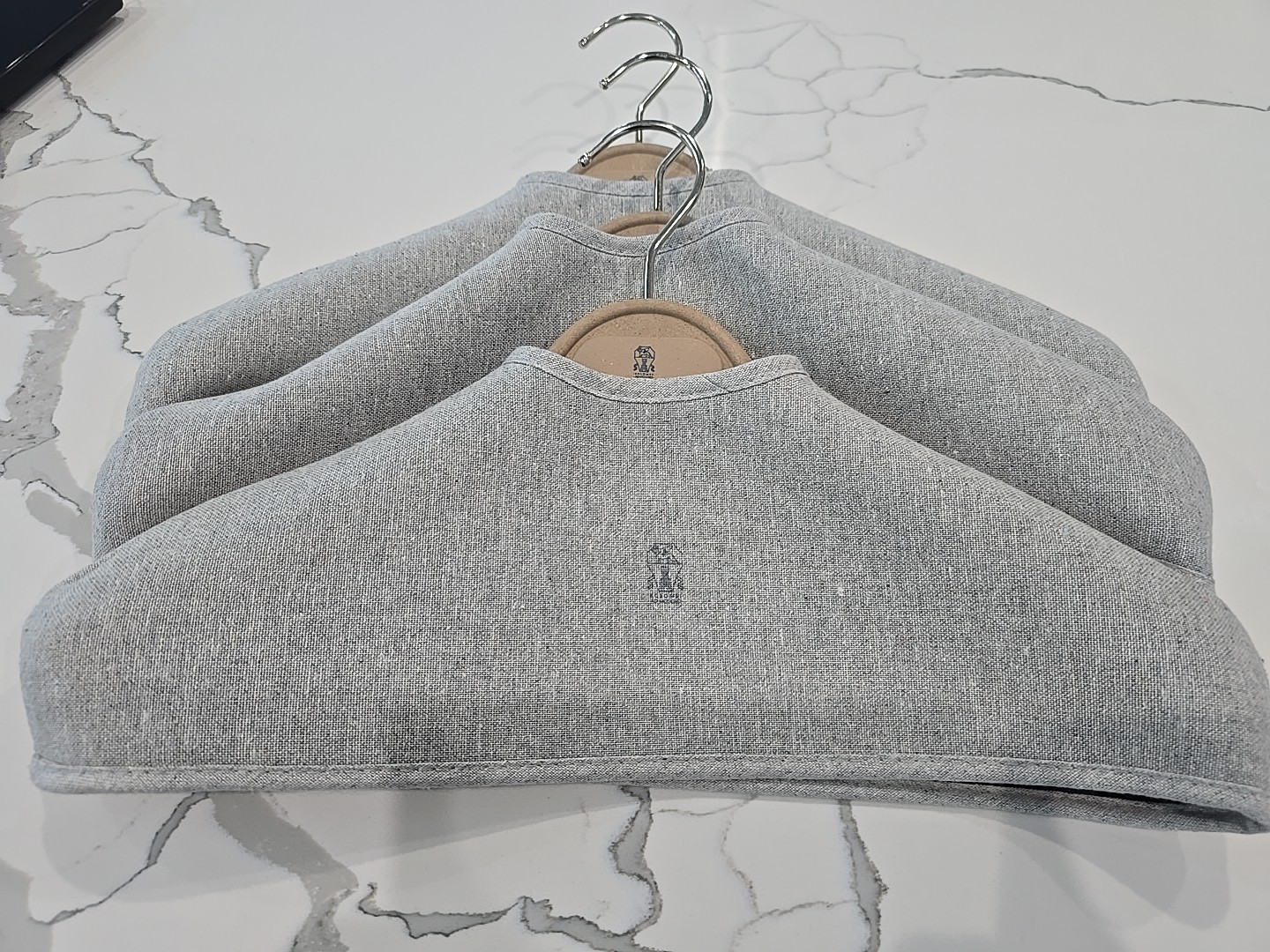 Brunello Cucinelli Tan Resin Hangers 15”