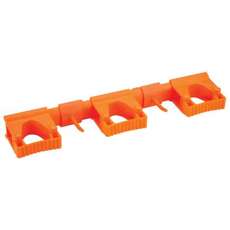 Vikan 10117 Tool Wall Bracket, 16 1/2 In L, Orange