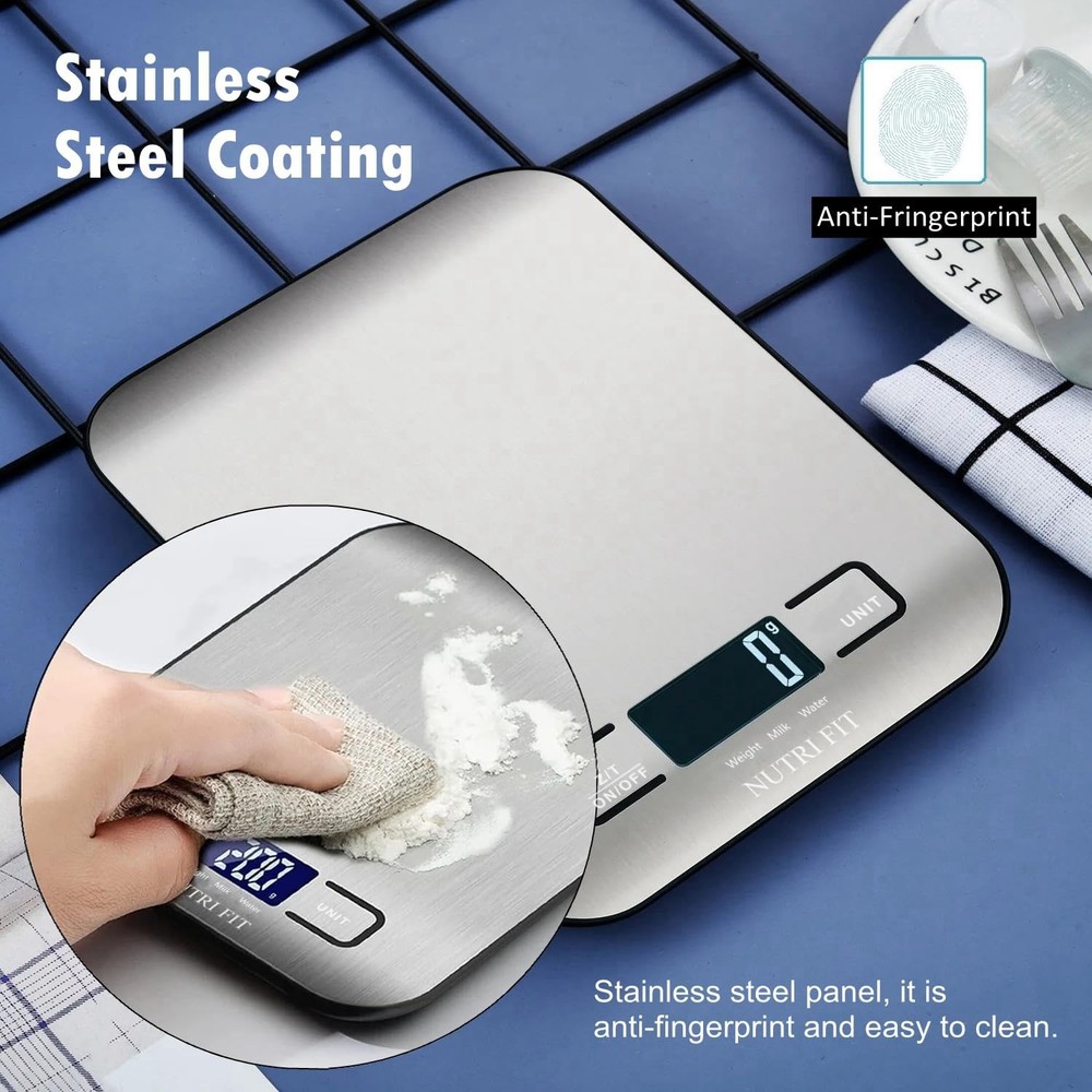 User-Friendly Digital Kitchen Scale – Backlit Display & 1g Accuracy for Cooking