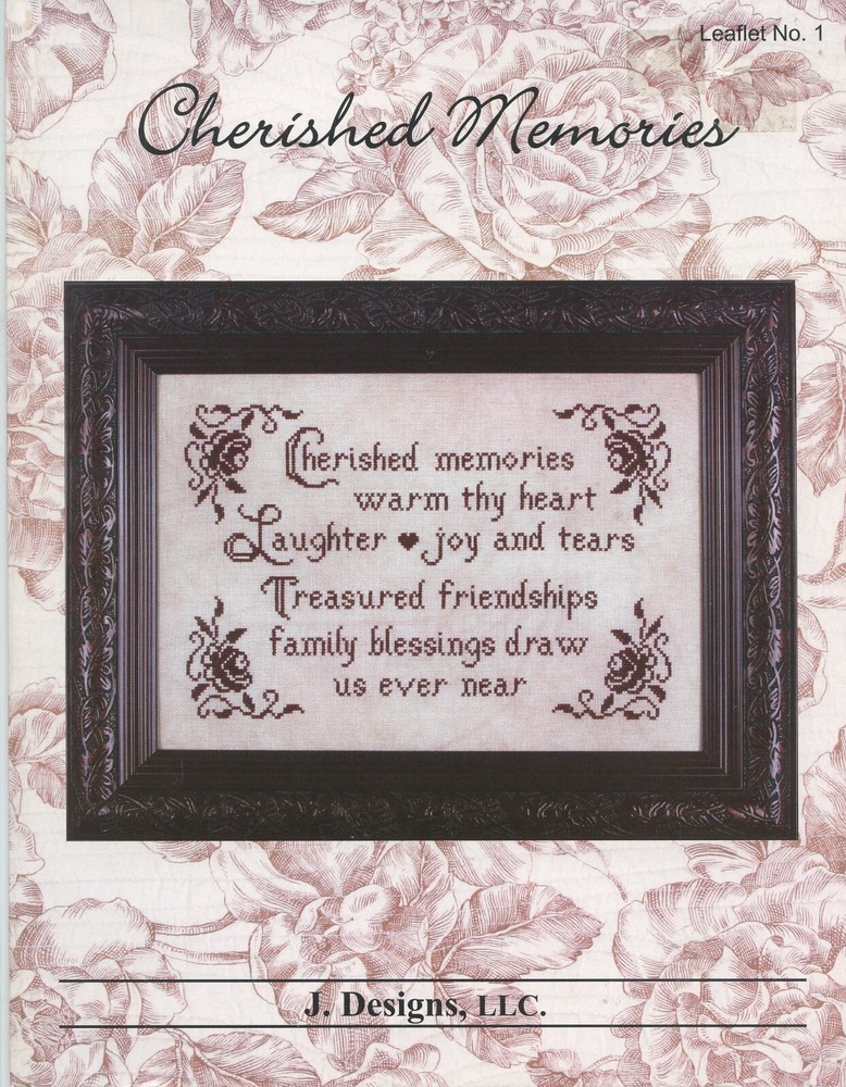 J. Designs Counted Cross Stitch Cherished Memories Pattern Leaflet