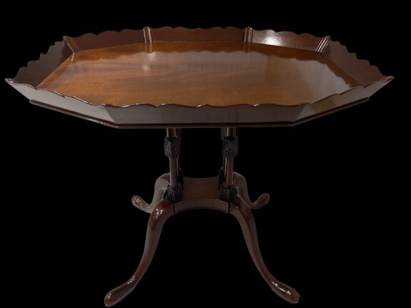 Vintage Irwin Octagonal Tray Top Wooden Table
