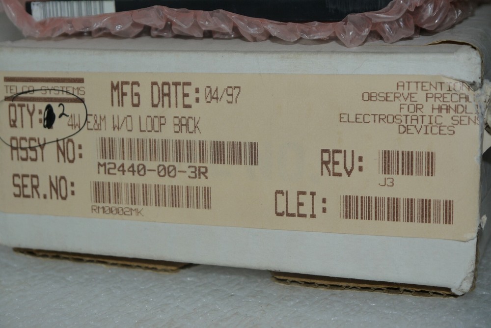 TELCO SYSTEMS M 2440-00-3R ISS 3 W E&M W/O LOOP BACK NEW
