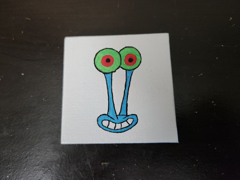 Handpainted Stretched Canvas Magnet Gary (*FAST SHIPPING!*)