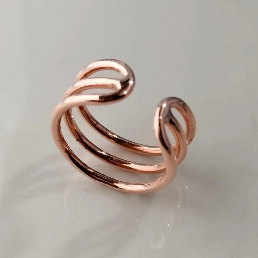 Solid Pure Copper Minimalist Healing Ring, Handmade, Unisex, Plain Band
