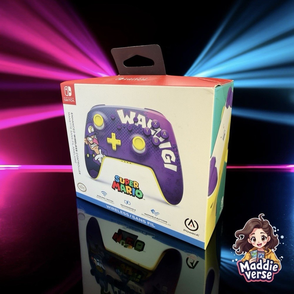 PowerA Enhanced Wireless Controller for Nintendo Switch Super Mario: Waluigi
