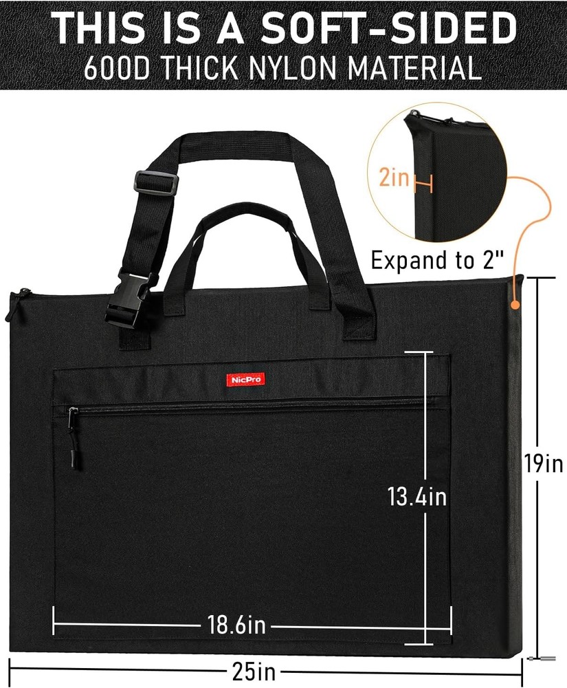 Lightweight Artwork Case, 18x24-inch Waterproof Artwork Case