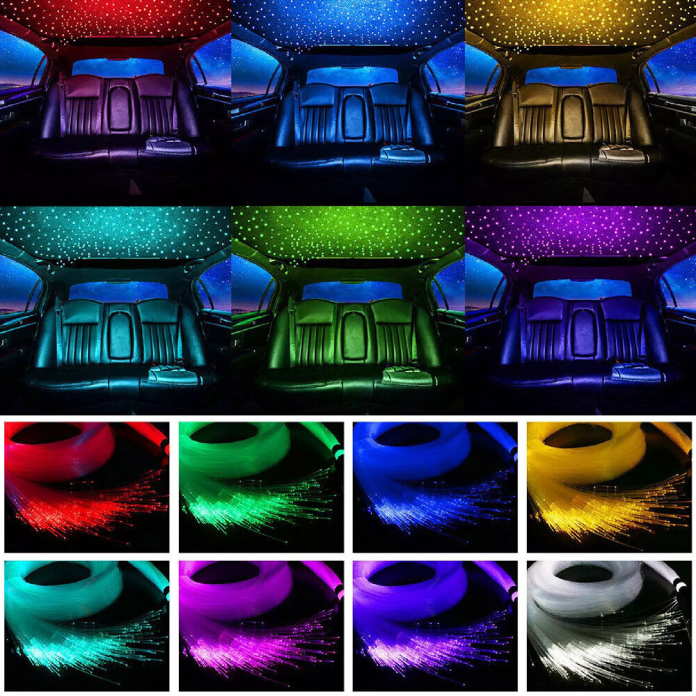 1000PC Car Home Headliner Star Light Kit Roof Twinkle Ceiling Lights Fiber Optic