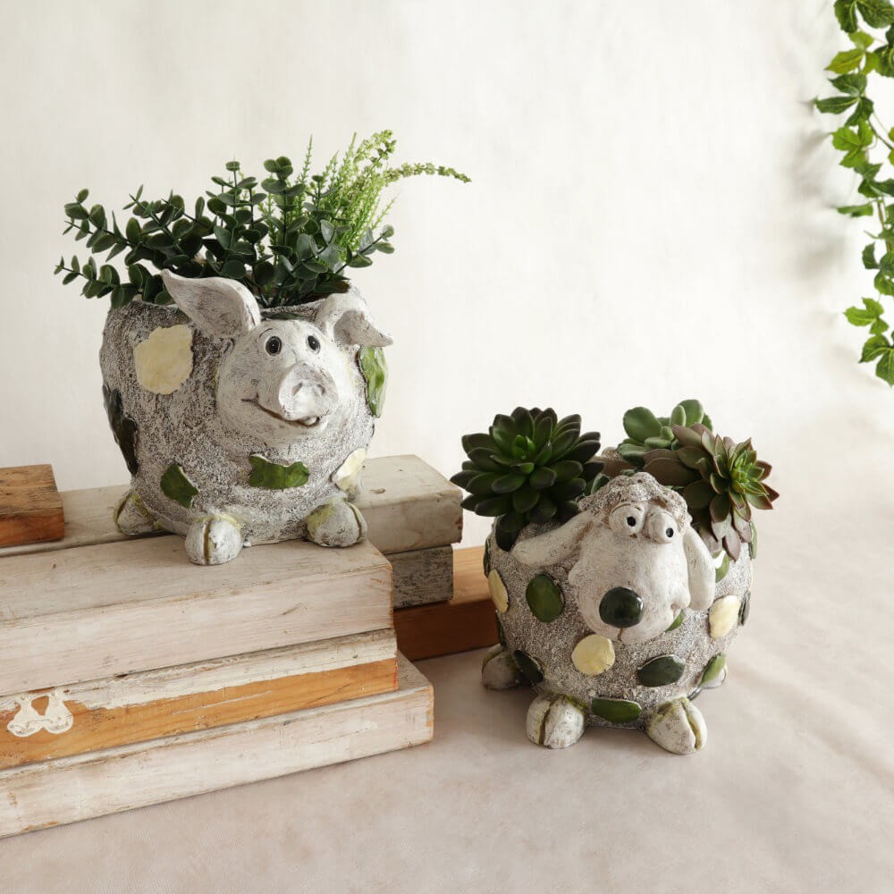 Pig Planter Gardening Pot, Size 3 (9cm)