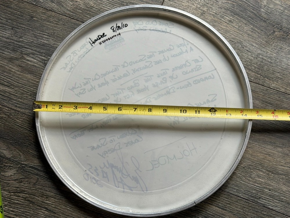 KISS Drumhead ERIC SINGER Concert Used Signed Modern Day Delilah NJ 2010 Tour