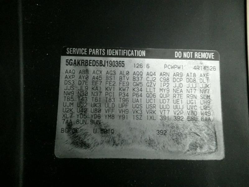 ENCLAVE 2011 Keys/Latches/Locks 1044893211