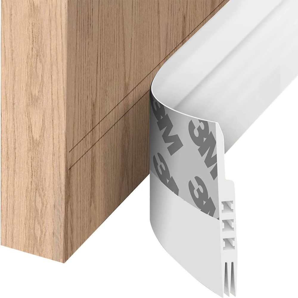 Door Draft Stopper Under Blocker Insulator Sweep White