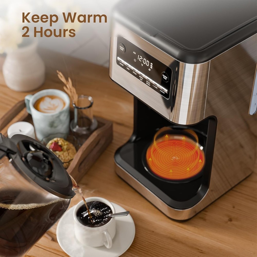 Coffee Maker, 14-Cup Programmable Drip Coffee Makers with Reusable Filter