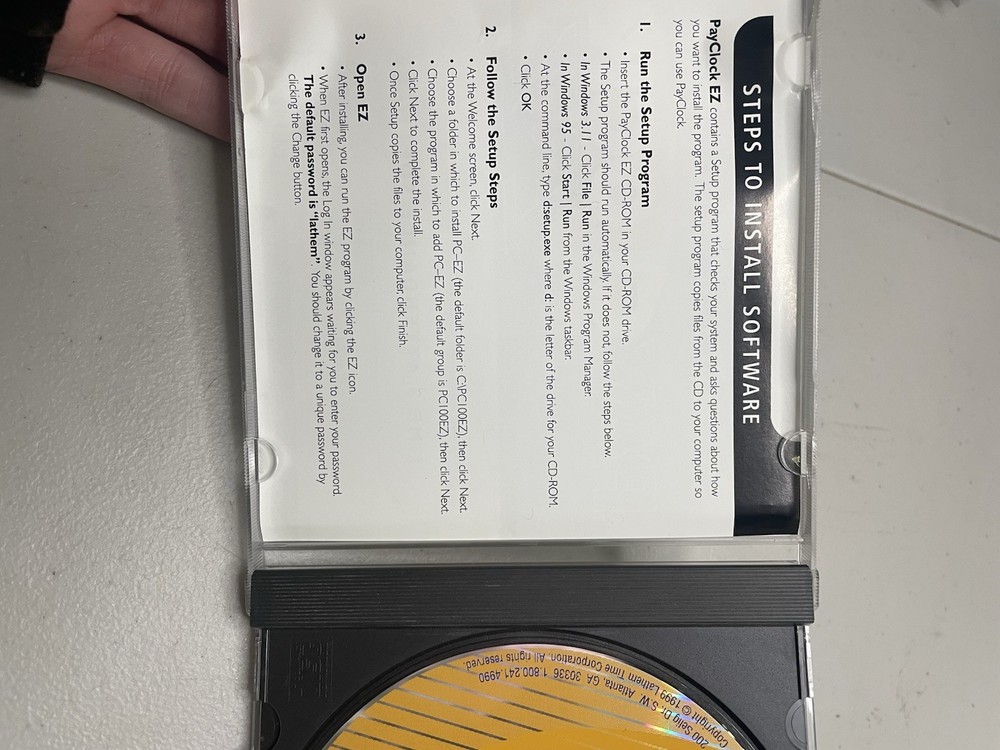 Pay Clock EZ Lathem Time Software