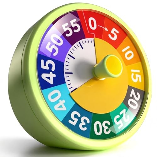 60 Minute Visual Timer for Classroom Kids Teachers, 4-Inch Countdown Timer