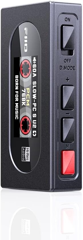 FiiO KA15 Headphone Amp, Portable USB DAC Dongle w/4.4 & 3.5mm (Midnight Black)