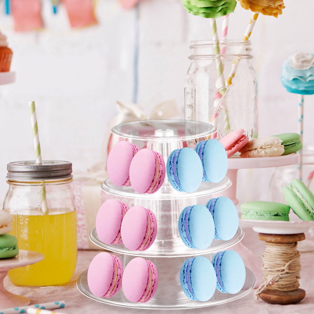 Cupcake Tower Macaron Display Stand Tree Holder Stand Round Cake Carrier Set