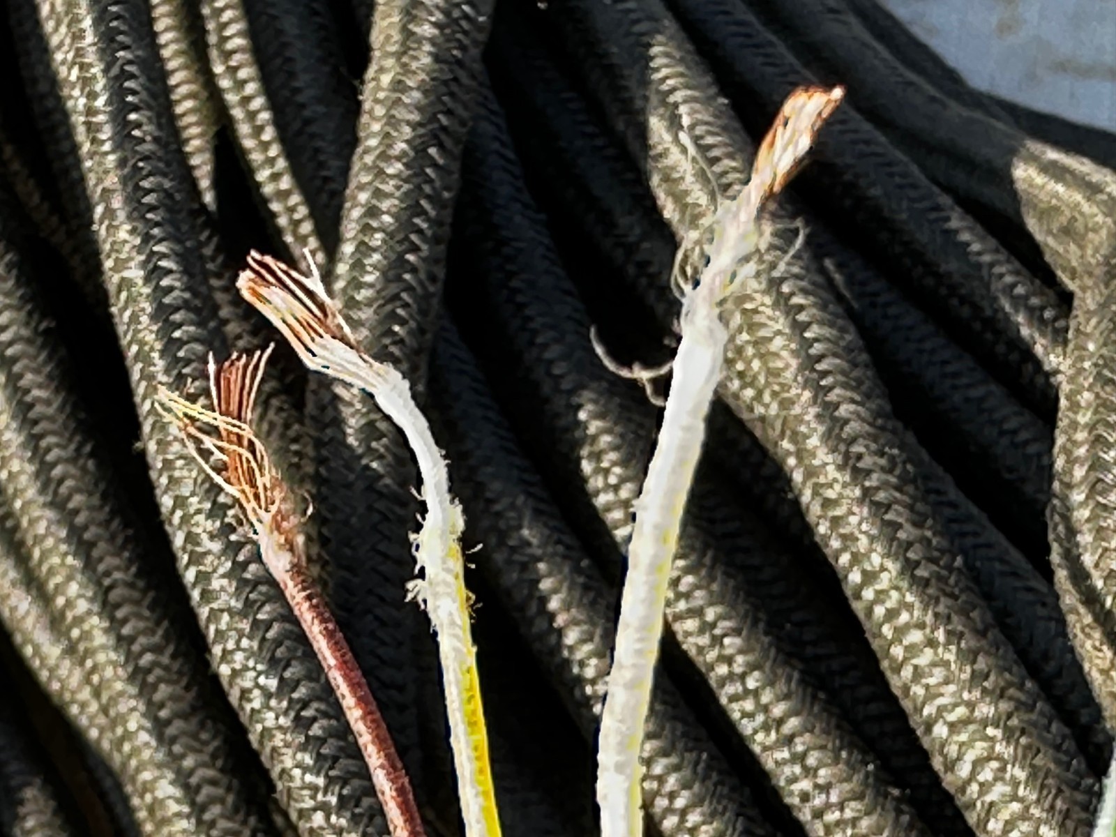 1 meter Siemens 1930s 4-Core Fabric Cable 22AWG Copper Berlin Rare