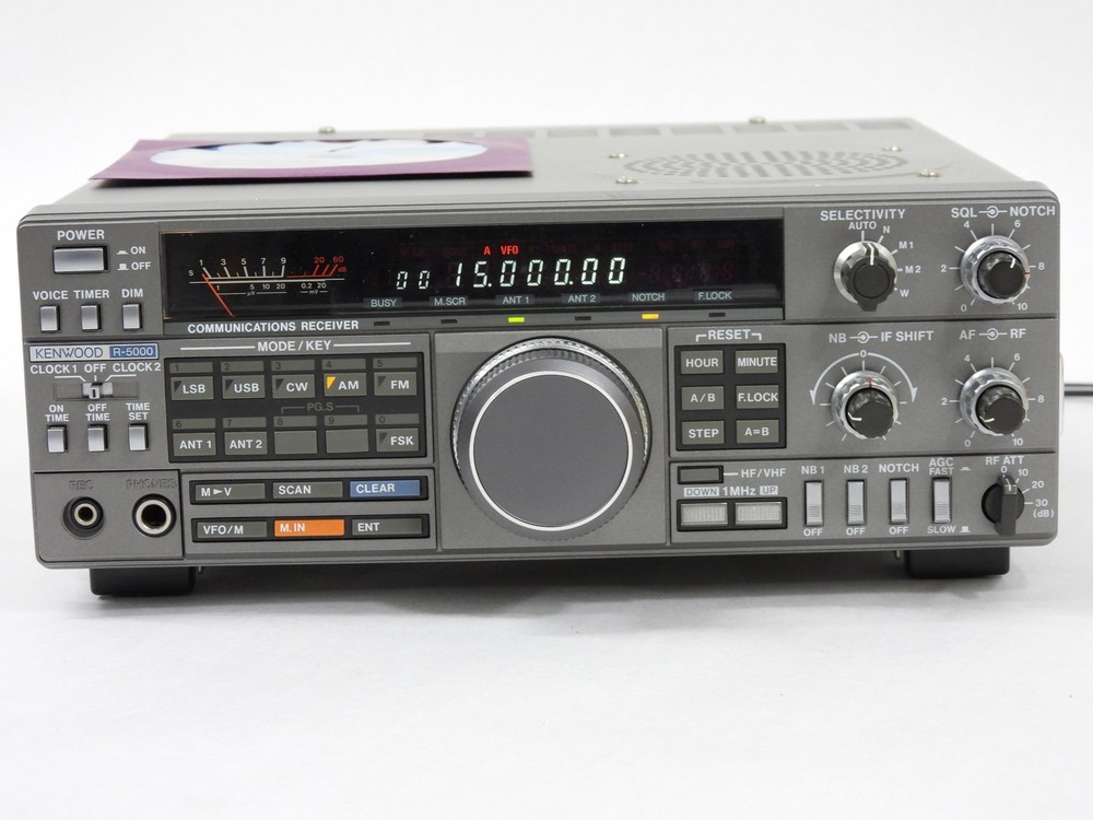 Kenwood R-5000 Ham Radio Communications Receiver + Documents (excellent)