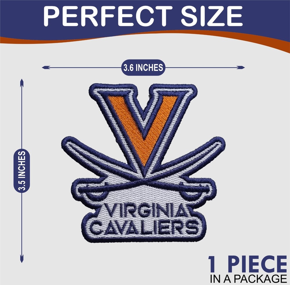 Virginia Cavaliers NCAA Team Logo Iron On Patch - Sew Patch - Embroidered Patch
